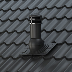 Set coș ventilație universal 125 mm cu garnitură butil și accesorii montaj