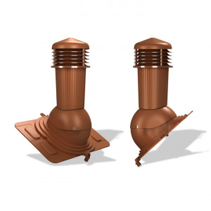 Coș ventilatie țiglă metalică PLUS Ø 125 mm Universal rosu caramiziu
