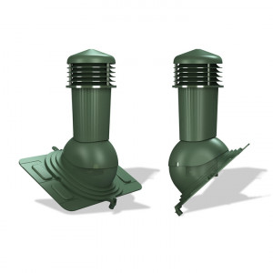 Coș ventilatie țiglă metalică PLUS Ø 125 mm Universal, verde