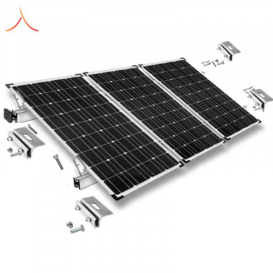 Kit structura montaj 3 panouri fotovoltaice acoperis tabla faltuita