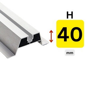 Șină Mini Rail Aluminiu 40 mm pentru Panouri Fotovoltaice