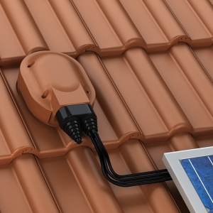 Montaj etanș trecere cabluri panouri solare pe țiglă plată Tectura