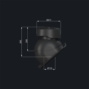 Mufă de conectare Ø110 mm pentru coloana de scurgere sanitară a casei