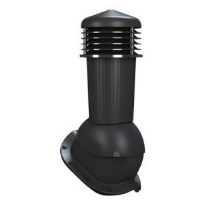 Coș ventilație modern Wirplast EVO montat pe țiglă metalică profil p