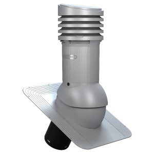 Coș ventilație Wirplast EVO antracit montat pe șindrilă bituminoasă