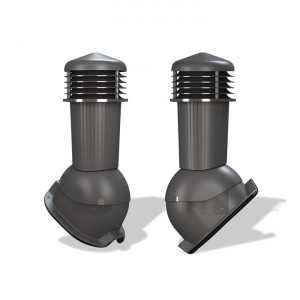 Coș ventilatie tablă cutată H18 PLUS Ø 125 mm gri antracit