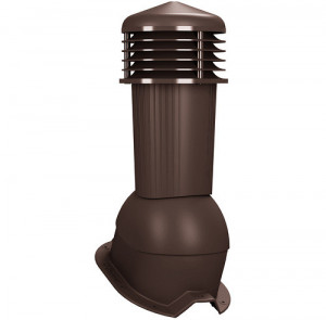 Coș ventilatie tablă cutată H35 PLUS Ø 125 mm maro