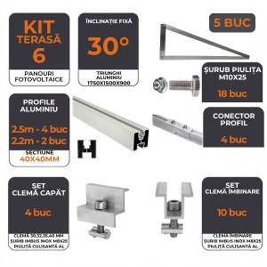 kit complet montaj panouri solare 6 module
