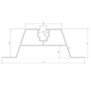 Bară profil trapezoidal 6200 mm