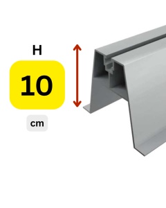 Șină Mini Rail Aluminiu 100 mm pentru Panouri Fotovoltaice – Montaj Tablă Trapezoidală