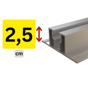 Șină Mini Rail Aluminiu 24,5 mm pentru Panouri Fotovoltaice – Montaj Tablă Trapezoidală