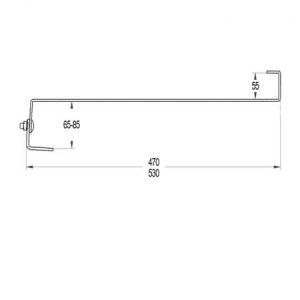 Element fixare șină 40x40 pe țiglă ceramică