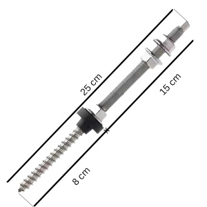 Dimensiuni Șurub Montaj Panou Fotovoltaic M10x250 INOX