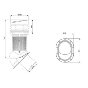 Set sistem ventilație 150 mm Wirplast EVO profil T cu accesorii montaj