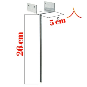Sistem de fixare șipcă de coamă cu cui de 50 mm pe structura de lemn