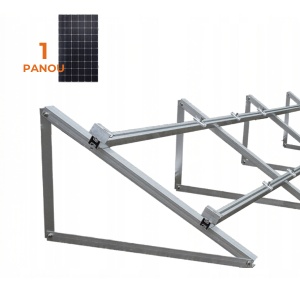 KIT Structură Montaj 1 Panou Fotovoltaic – Acoperiș Plat / Terasă, Aluminiu 30°