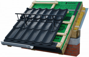 Set Parazăpadă Tip Grilaj 2m pentru Țiglă Metalică, include 2 Suporți de Fixare