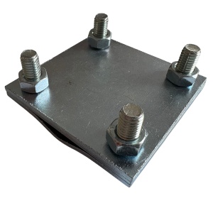Conector Încrecișat pentru Platbandă și Conductor Rotund (40x4 mm / Ø 8-10 mm), Oțel Zincat la Cald - Img 3