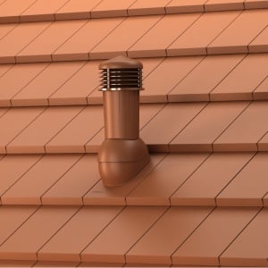 Coș ventilație Wirplast din polipropilenă rezistentă pentru țiglă ceramică Domino