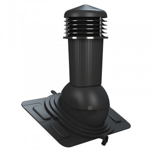 Exemplu montaj coș ventilație universal 125 mm pe șindrilă bituminoasă