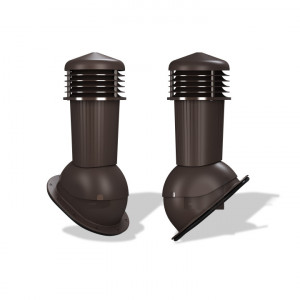 Coș ventilatie tablă falțuită click PLUS Ø 125 mm maro închis