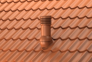 Coș Ventilație Țiglă Metalică EVO Debit Mare Ø150/H490 Eliminare Condens | Wirplast
