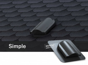 Element ventilație șindrilă bituminoasă Rolling Wirplast negru