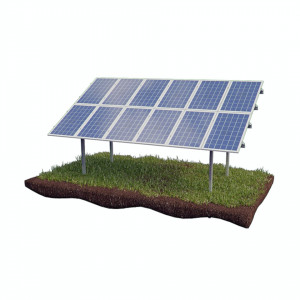 Kit Structură Montaj 6 Panouri Fotovoltaice pe SOL | Oțel S350 | Unghi Reglabil | 2 x 3