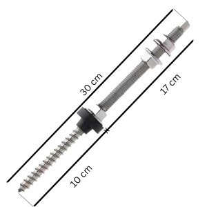 Dimensoini Șurub Montaj Panou Fotovoltaic M10x300 INOX