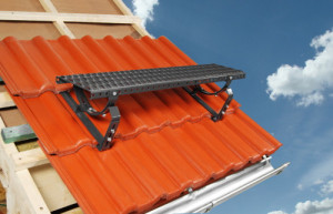 Treaptă acces acoperiș țiglă ceramică, solzi, beton, lungime 1,5 m