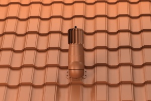 Coș rotativ de ventilație Turbo Perfekta EVO tigla metalica - Img 3