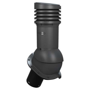 Coș ventilație modern Wirplast EVO montat pe țiglă metalică IMPRO; Omega