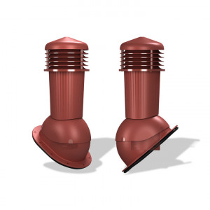 Coș ventilatie tablă falțuită click PLUS Ø 125 mm roșu