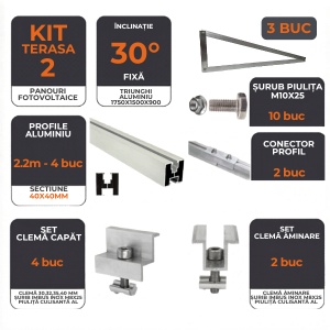 kit complet montaj panouri solare 12 module