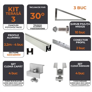 kit complet montaj panouri solare 20 module