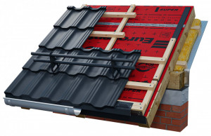 SET Parazapadă cilindrică 2 m + 4 suporți țiglă metalică