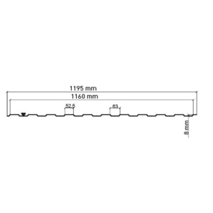 Tablă Cutată Wetterbest W8 Zincat – Profil Trapezoidal 8 mm - Img 2