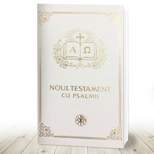 Noul testament cu psalmii alb / grena 0,53 13 x 19 cm (R15-4)