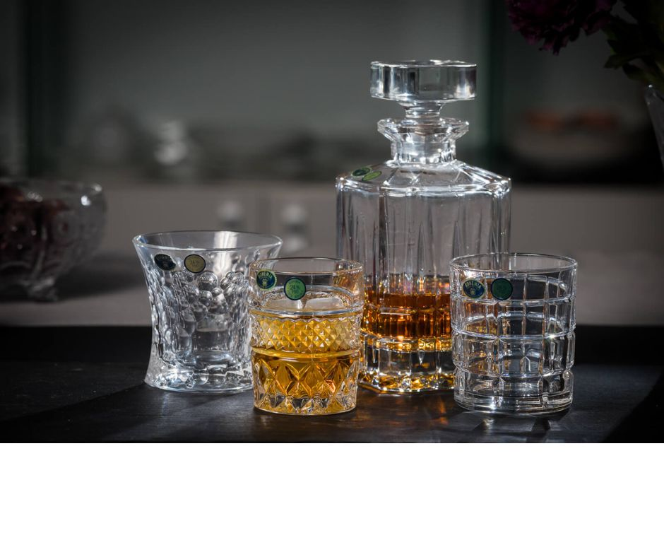 Pahare cu Decantor Cristal Bohemia