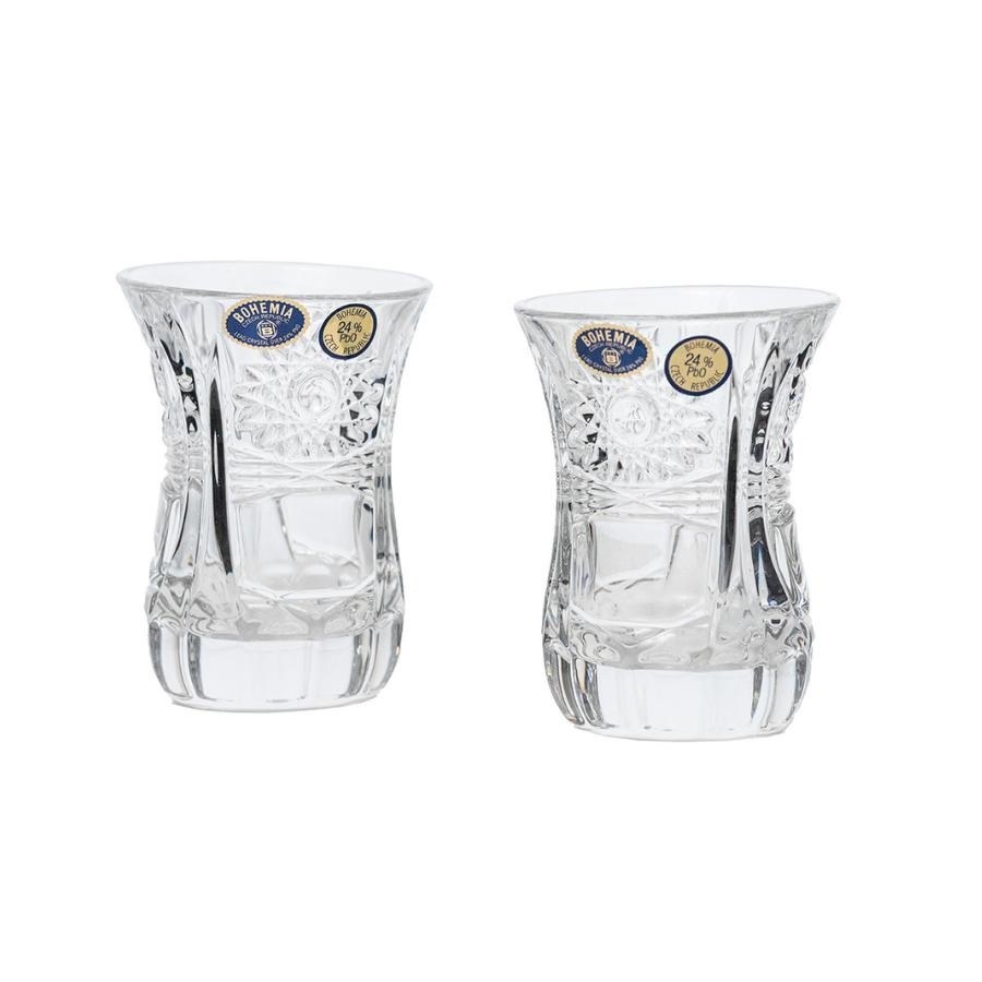 500PK Set 6 pahare cristal Bohemia ceai 120 ml