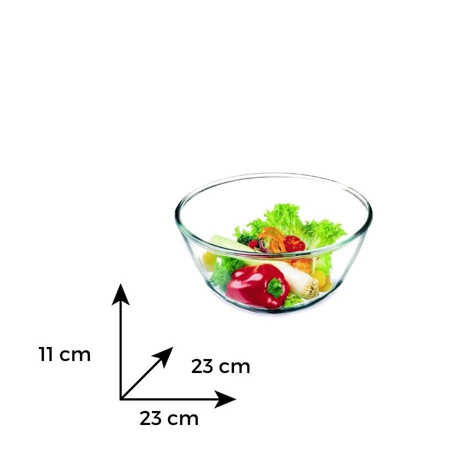 Bol salata sticla termorezistenta 2.5 l - 2 | YEO