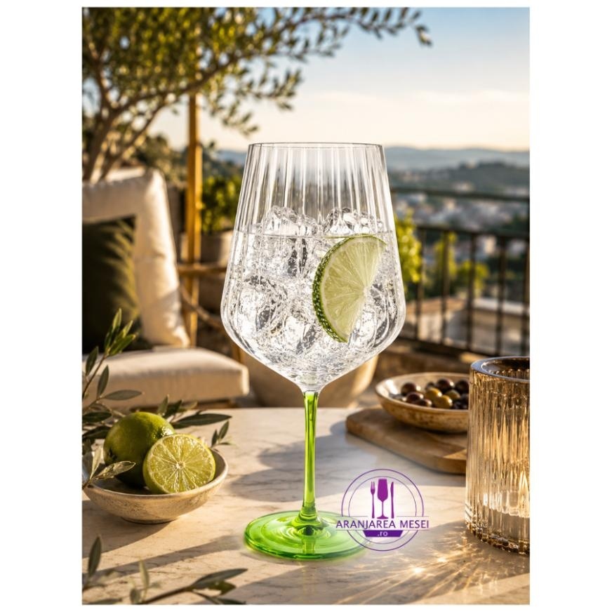 GLASGOW Set 4 pahare sticla cristalina Bohemia Gin Tonic 570 ml