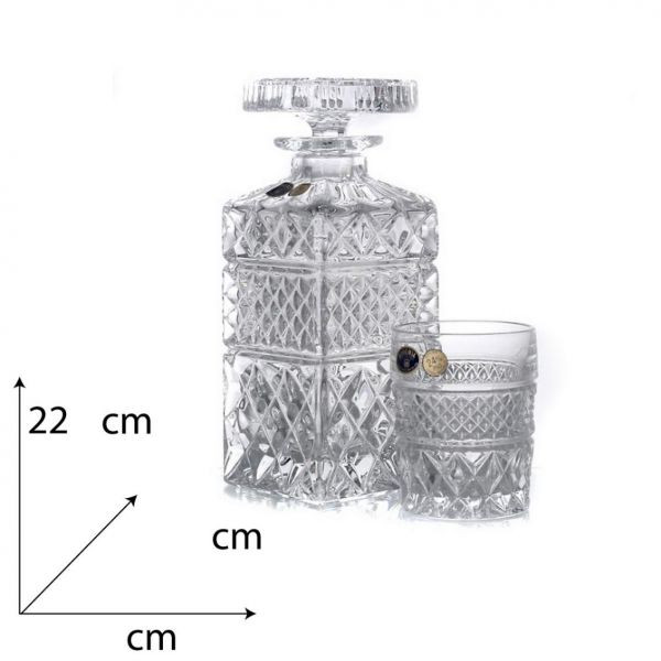 MADISON Set 6 pahare si decantor cristal Bohemia whisky - 2 | YEO