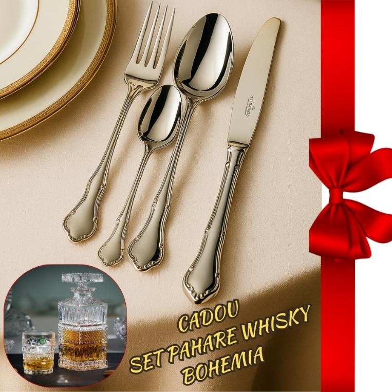 PALAZZO Set tacamuri inox placat cu argint AG 90 - 12 persoane ( 72 piese )