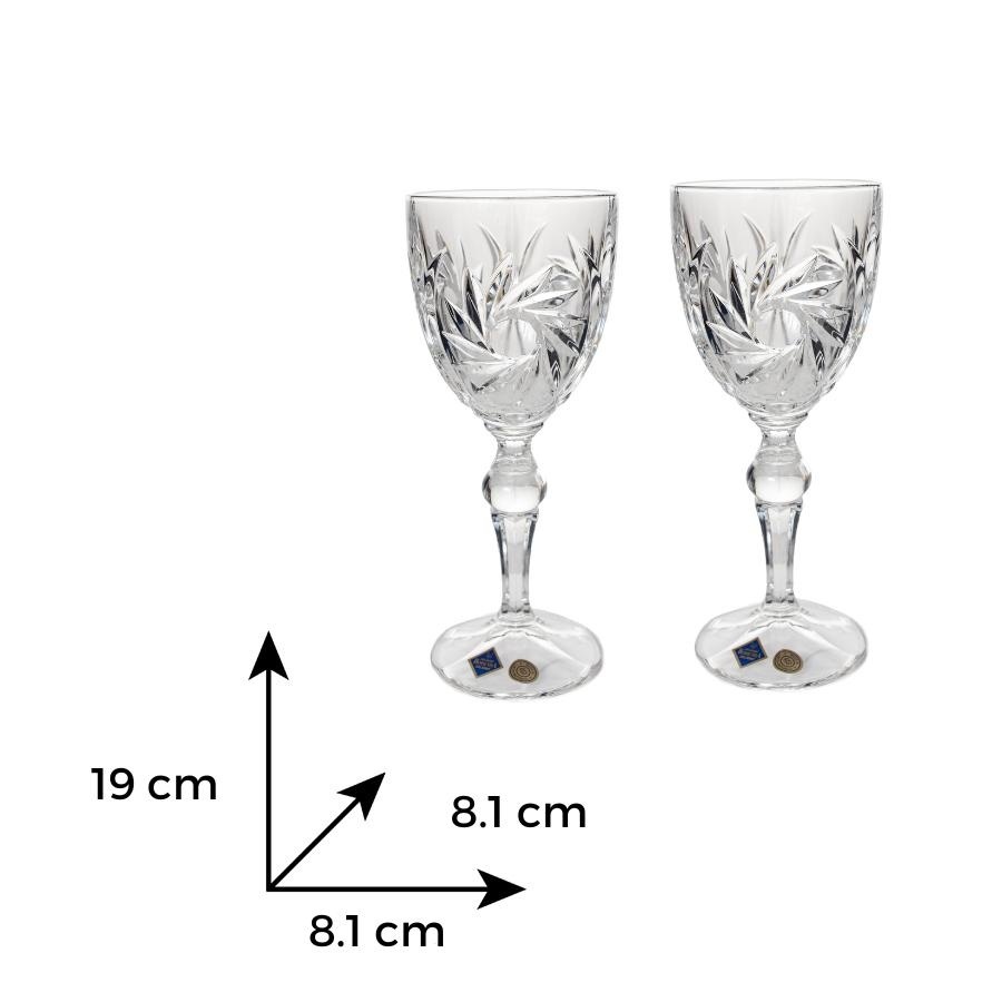 PINWHEEL Set 6 pahare cristal Bohemia vin 260 ml - 2 | YEO