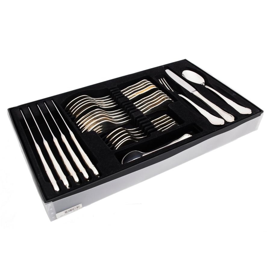 PALAZZO Set tacamuri inox placat cu argint AG 90 - 6 persoane ( 24 piese ) - 2 | YEO