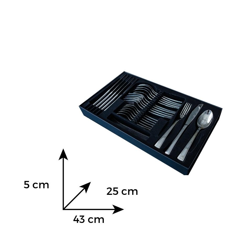 PASADENA Set tacamuri inox 18/10 - 6 persoane (24 piese) - 3 | YEO