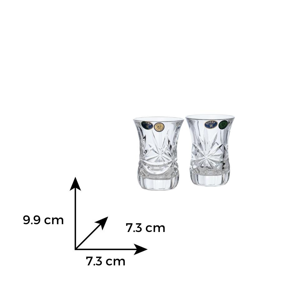 RIBON Set 6 pahare cristal Bohemia ceai 120 ml - 1 | YEO
