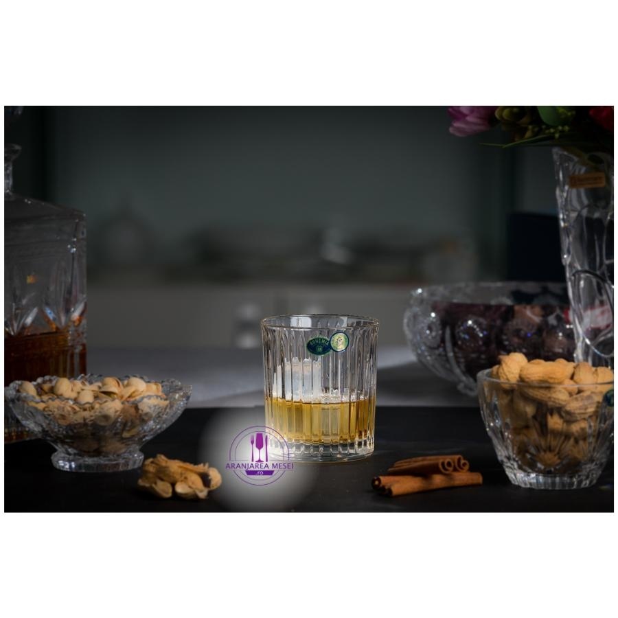 SKYLINE Set 6 pahare cristal Bohemia whisky 320 ml