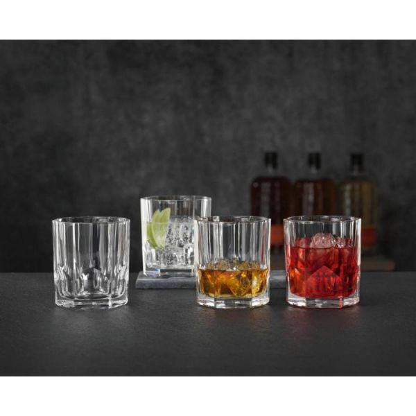 ASPEN Set 4 pahare sticla cristalina whisky 320 ml